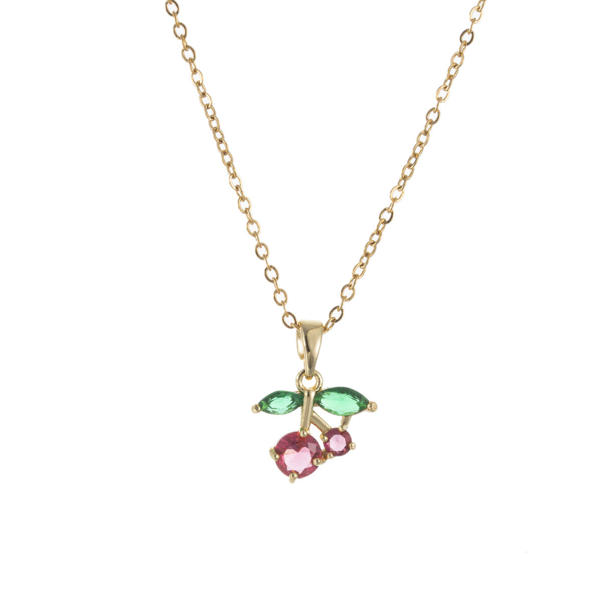 Wholesale Cherry necklace titanium steel clavicle chain